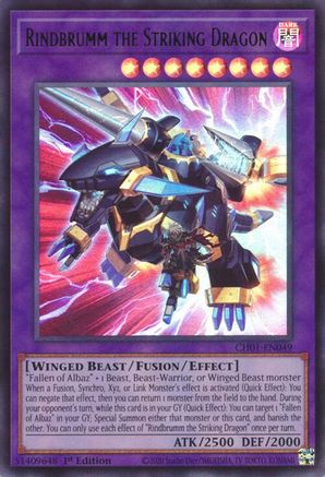 Image of Rindbrumm the Striking Dragon [CH01-EN049] Ultra Rare