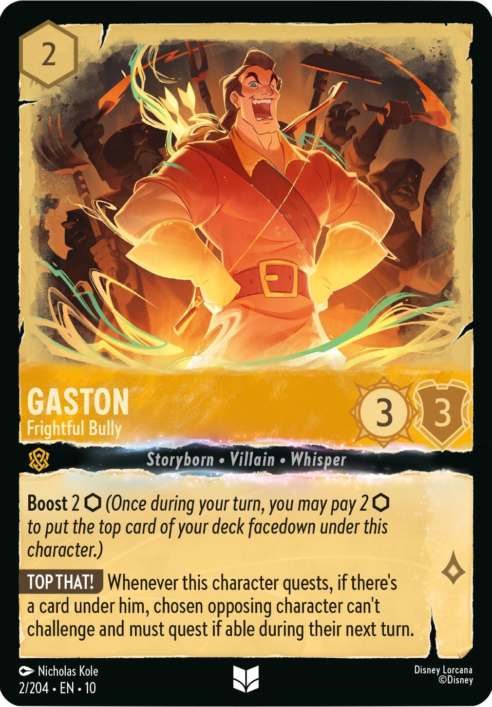 Image of Gaston - Frightful Bully (2/204) [Whispers in the Well]