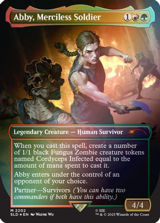 Image of Abby, Merciless Soldier (Rainbow Foil) (SLD-2202) - Secret Lair Drop Series Foil