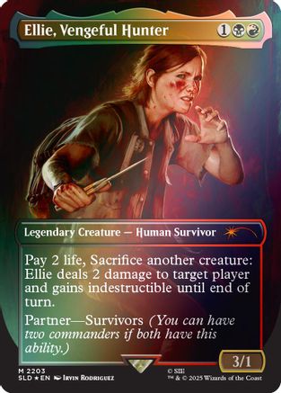 Image of Ellie, Vengeful Hunter (Rainbow Foil) (SLD-2203) - Secret Lair Drop Series Foil