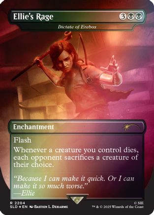 Image of Ellie's Rage - Dictate of Erebos (Rainbow Foil) (SLD-2204) - Secret Lair Drop Series Foil