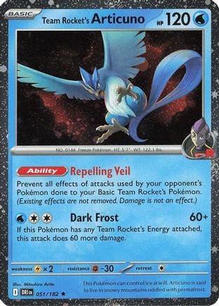 Image of Team Rocket's Articuno 051/182  - Holofoil Miscellaneous Cards & Products - Promo
