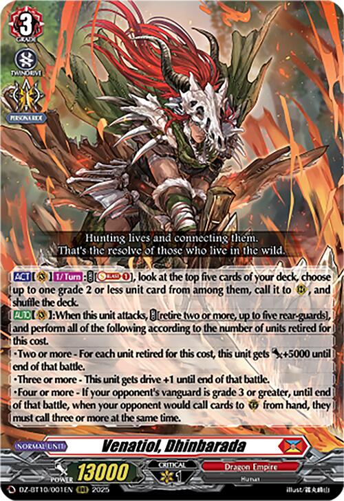 Image of Venatiol, Dhinbarada (DZ-BT10/001EN) [Dragonsoul Resonance]