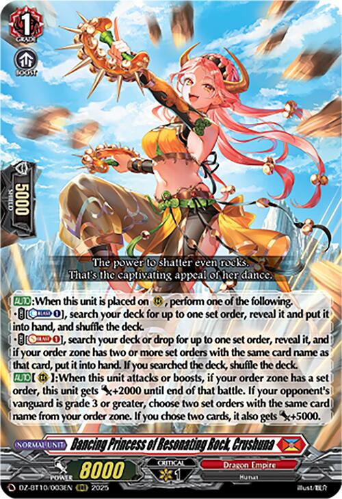 Image of Dancing Princess of Resonating Rock, Crushuna (DZ-BT10/003EN) [Dragonsoul Resonance]
