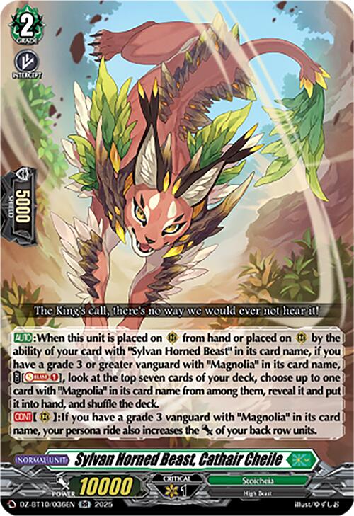 Image of Sylvan Horned Beast, Cathair Cheile (DZ-BT10/036EN) [Dragonsoul Resonance]