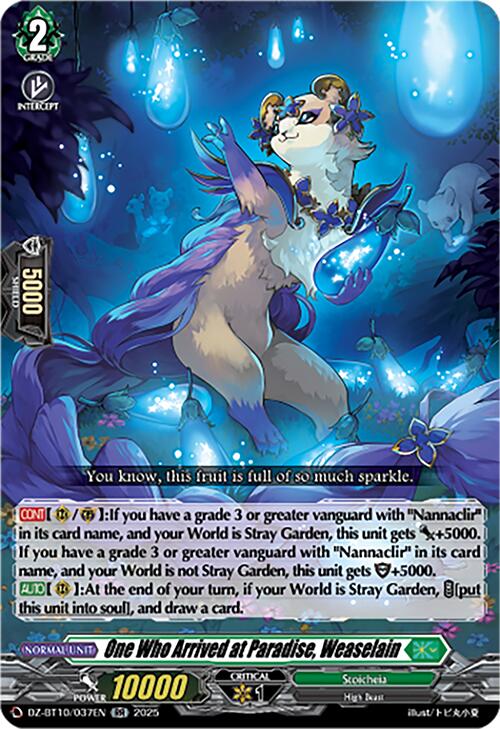 Image of One Who Arrived at Paradise, Weaselain (DZ-BT10/037EN) [Dragonsoul Resonance]