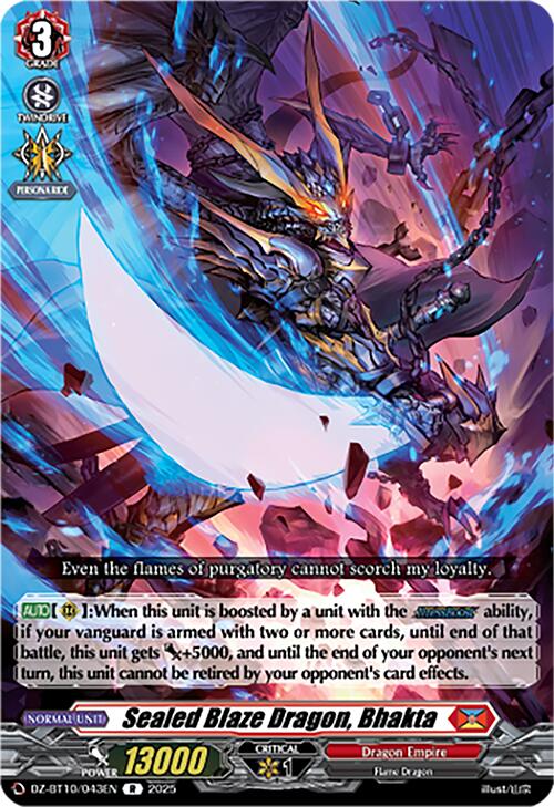 Image of Sealed Blaze Dragon, Bhakta (DZ-BT10/043EN) [Dragonsoul Resonance]