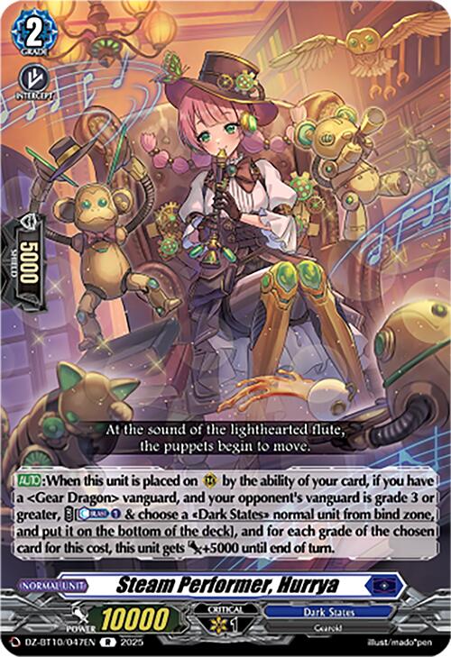 Image of Steam Performer, Hurrya (DZ-BT10/047EN) [Dragonsoul Resonance]