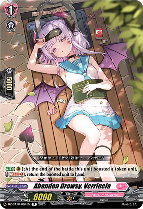 Image of Abandon Drowsy, Verrinela (DZ-BT10/064EN) [Dragonsoul Resonance]