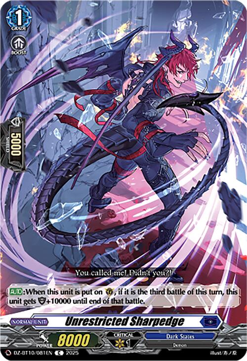 Image of Unrestricted Sharpedge (DZ-BT10/081EN) [Dragonsoul Resonance]