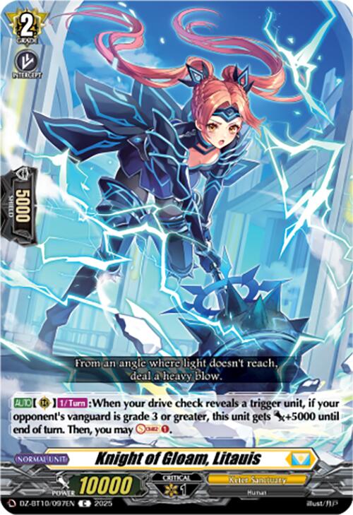 Image of Knight of Gloam, Litauis (DZ-BT10/097EN) [Dragonsoul Resonance]