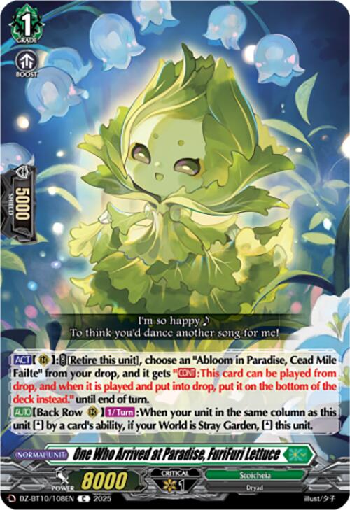 Image of One Who Arrived at Paradise, FuriFuri Lettuce (DZ-BT10/108EN) [Dragonsoul Resonance]