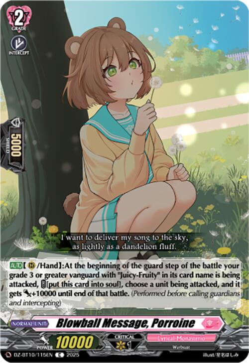 Image of Blowball Message, Porroine (DZ-BT10/115EN) [Dragonsoul Resonance]