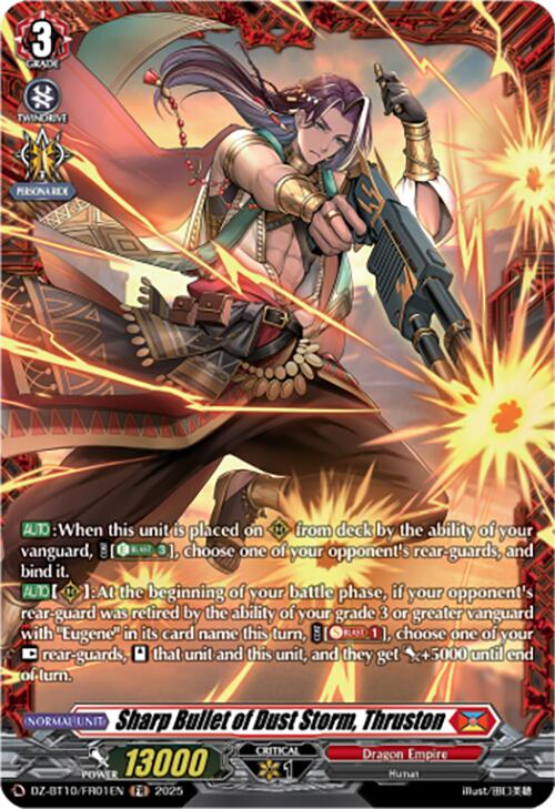 Image of Sharp Bullet of Dust Storm, Thruston (FR) (DZ-BT10/FR01EN) [Dragonsoul Resonance]