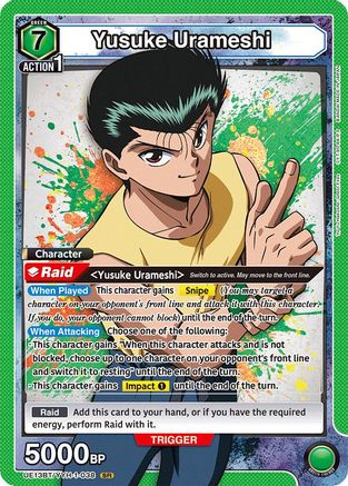 Image of Yusuke Urameshi (038) (UE13BT/YYH-1-038) - UE13BT Yu Yu Hakusho Ghost Files Foil