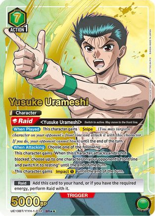 Image of Yusuke Urameshi (038) (SR**) (UE13BT/YYH-1-038) - UE13BT Yu Yu Hakusho Ghost Files Foil