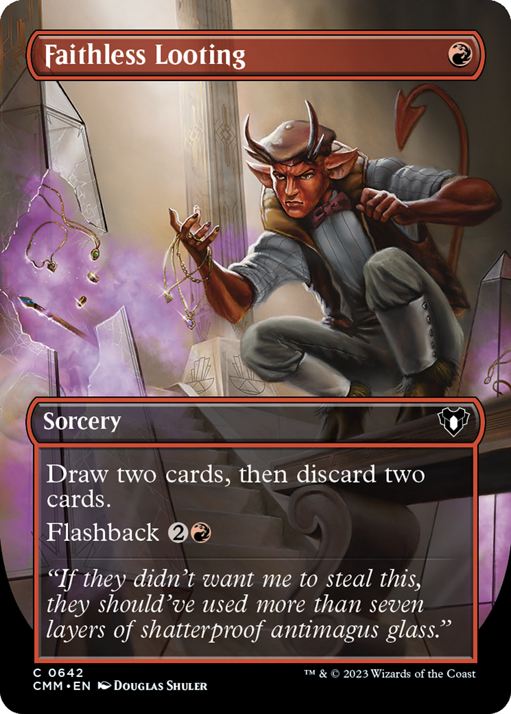 Image of Faithless Looting (Borderless Alternate Art) [Commander Masters]