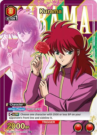 Image of Kurama (072) (R*) (UE13BT/YYH-1-072) - UE13BT Yu Yu Hakusho Ghost Files Foil