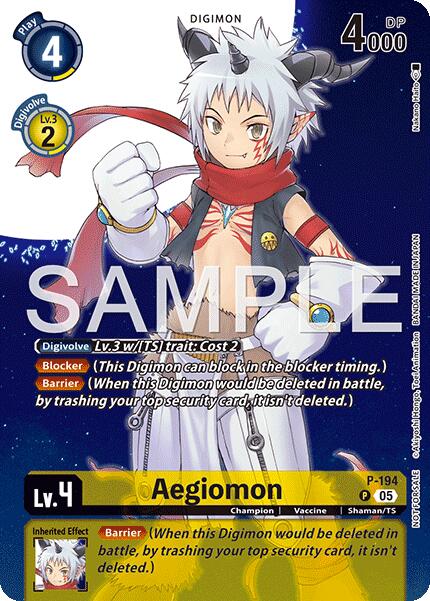 Image of Aegiomon [P-194] (Digimon Story: Time Stranger Promo Pack) [Promotional Cards]