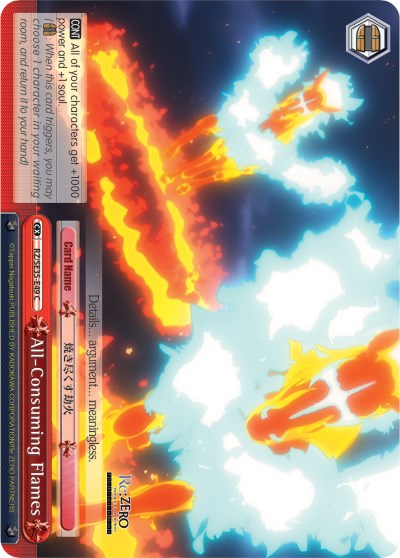 Image of All-Consuming Flames (RZ/SE35-E49 U) (Parallel Foil) [Re:ZERO: The Frozen Bond]