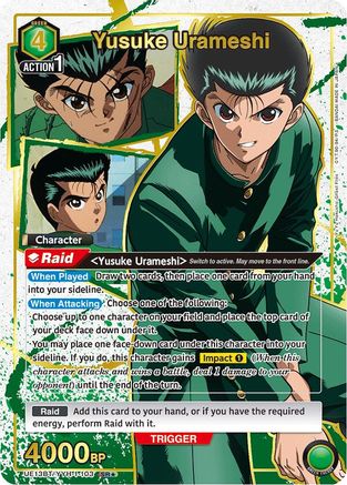 Image of Yusuke Urameshi (103) (SR*) (UE13BT/YYH-1-103) - UE13BT Yu Yu Hakusho Ghost Files Foil