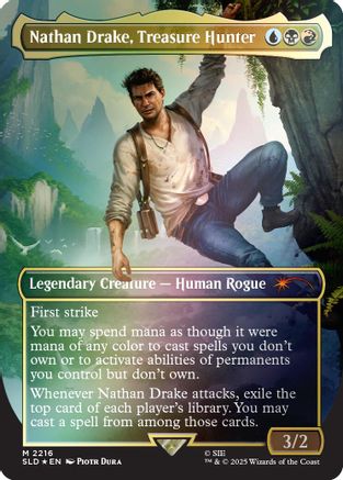 Image of Nathan Drake, Treasure Hunter (Rainbow Foil) (SLD-2216) - Secret Lair Drop Series Foil