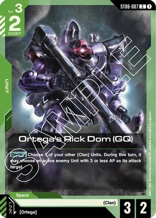 Image of Ortega's Rick Dom (GQ) (ST06-007) - Starter Deck 06 Clan Unity