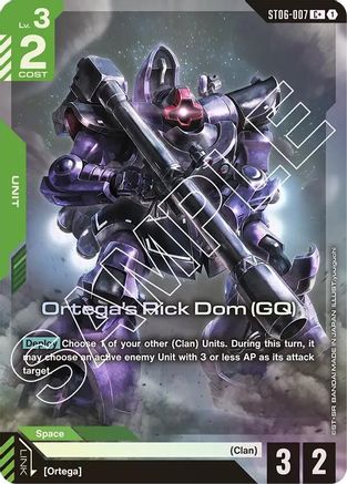 Image of Ortega's Rick Dom (GQ) (C+) (ST06-007) - Starter Deck 06 Clan Unity Holofoil