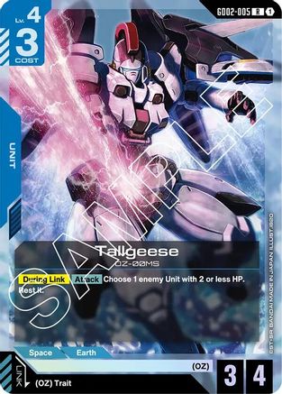 Image of Tallgeese (GD02-005) - Dual Impact Holofoil