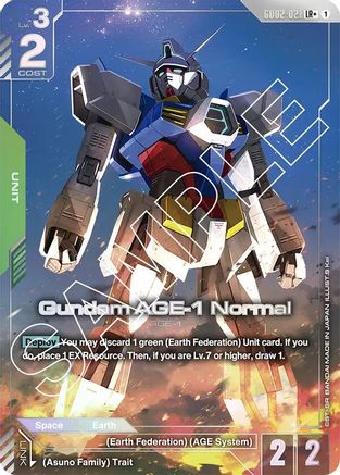 Image of Gundam AGE-1 Normal (LR+) (GD02-021) - Dual Impact Holofoil