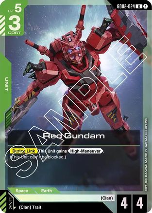 Image of Red Gundam (GD02-024) - Dual Impact Holofoil