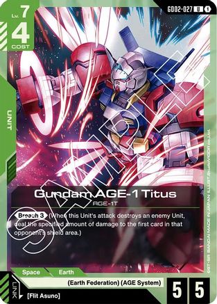 Image of Gundam AGE-1 Titus (GD02-027) (GD02-027) - Dual Impact