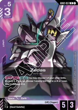 Image of Zedas (GD02-057) - Dual Impact Holofoil