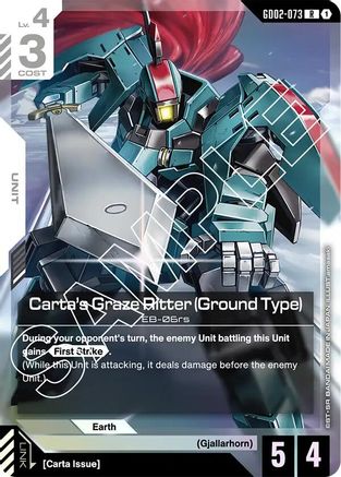 Image of Carta's Graze Ritter (Ground Type) (GD02-073) - Dual Impact Holofoil