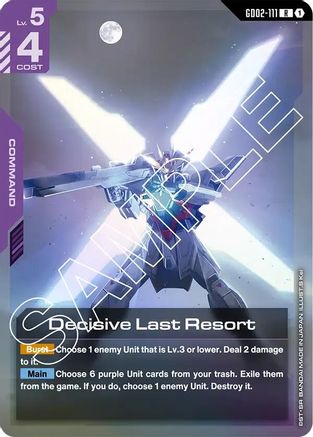 Image of Decisive Last Resort (GD02-111) - Dual Impact Holofoil