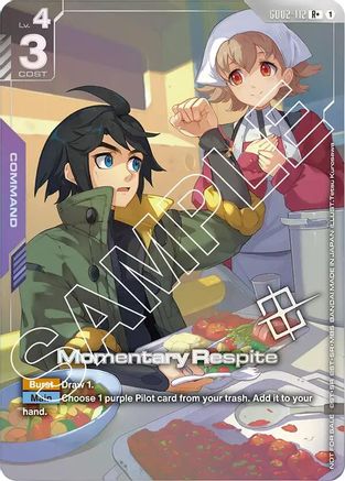 Image of Momentary Respite (Store Tournament Winner Pack 02) (GD02-112) - Gundam Promotional Cards Holofoil