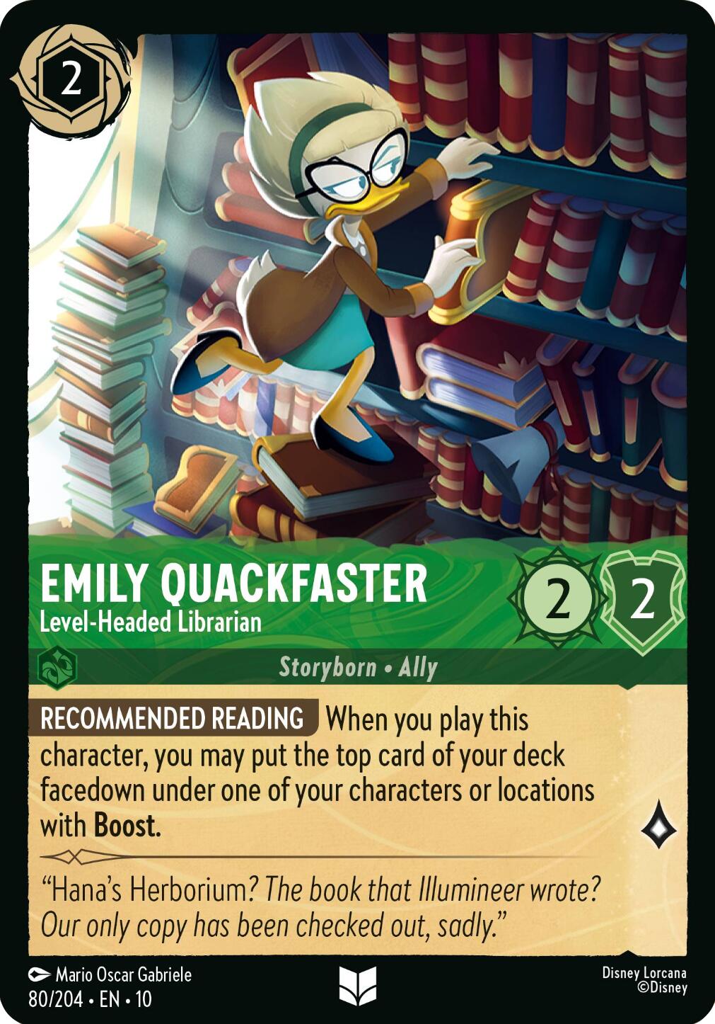 Image of Emily Quackfaster - Level-Headed Librarian (80/204) [Whispers in the Well]