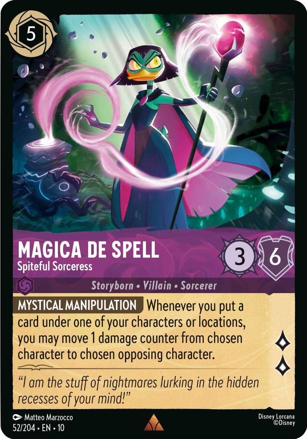 Image of Magica De Spell - Spiteful Sorceress (52/204) [Whispers in the Well]