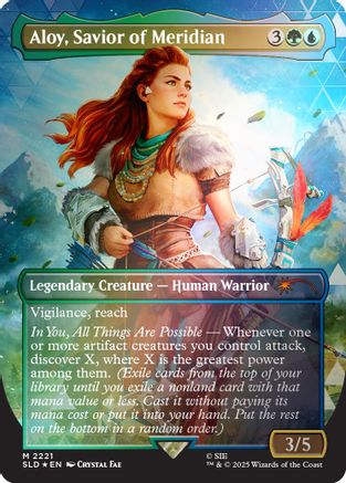 Image of Aloy, Savior of Meridian (Rainbow Foil) (SLD-2221) - Secret Lair Drop Series Foil
