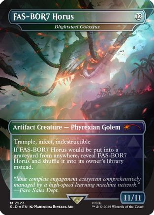Image of FAS-BOR7 Horus - Blightsteel Colossus (Rainbow Foil) (SLD-2223) - Secret Lair Drop Series Foil