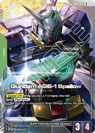 Image of Gundam AGE-1 Spallow (R+) (GD02-023) - Dual Impact Holofoil