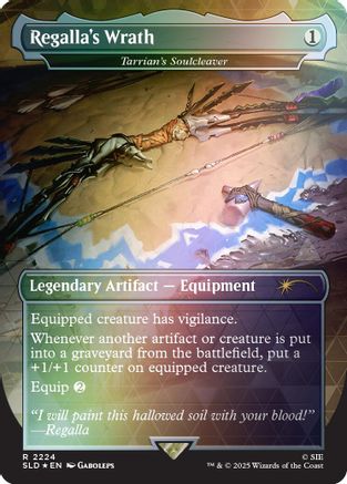 Image of Regalla's Wrath - Tarrian's Soulcleaver (Rainbow Foil) (SLD-2224) - Secret Lair Drop Series Foil