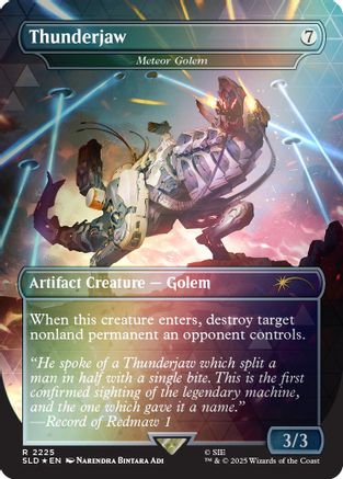Image of Thunderjaw - Meteor Golem (Rainbow Foil) (SLD-2225) - Secret Lair Drop Series Foil