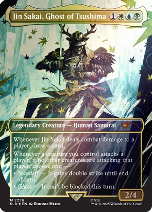 Image of Jin Sakai, Ghost of Tsushima (Rainbow Foil) (SLD-2226) - Secret Lair Drop Series Foil