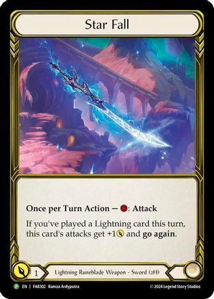 Image of Star Fall (Golden) [FAB302] (Promo)  Cold Foil