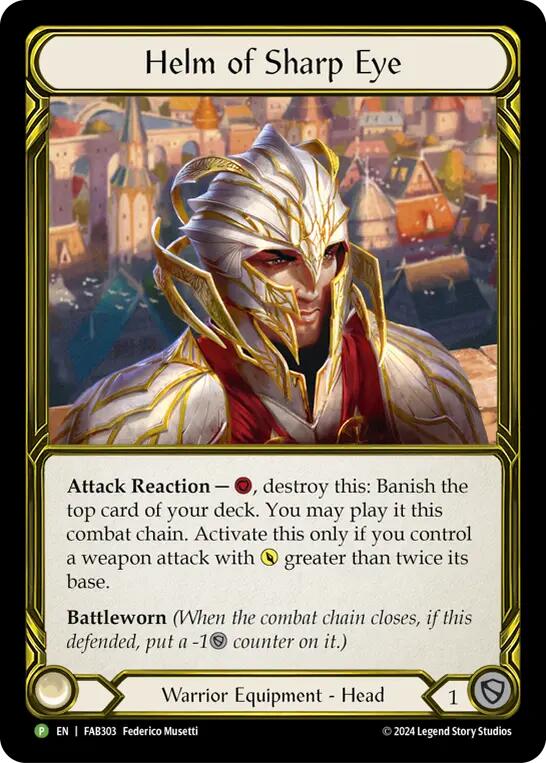 Image of Helm of Sharp Eye (Golden) [FAB303] (Promo)  Cold Foil