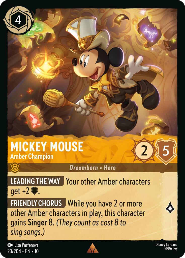 Image of Mickey Mouse - Amber Champion (23/204) [Whispers in the Well]