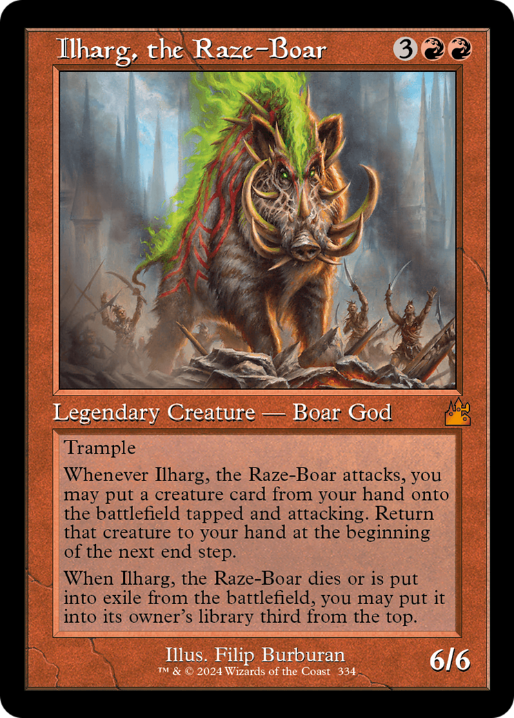 Image of Ilharg, the Raze-Boar (Retro Frame) [Ravnica Remastered]