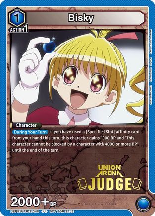 Image of Bisky (040) (Judge Pack) (UEPR/HTR-2-040) - Union Arena Promotion Cards Foil