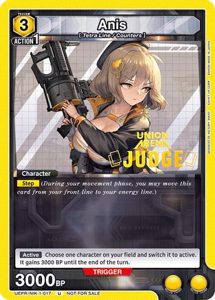 Image of Anis (Judge Pack) (UEPR/NIK-1-017) - Union Arena Promotion Cards Foil